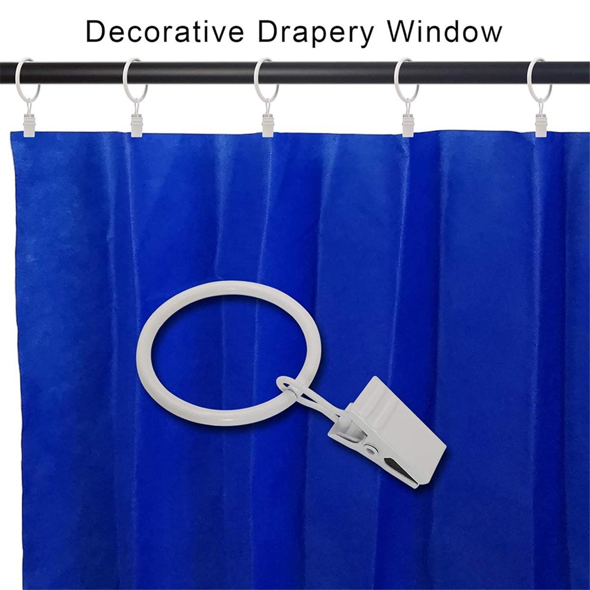 

40 PCS Curtain Rings with Clips, Drapery Clips with Rings, Drapes Rings 1.26 in Interior Diameter China Mainland