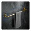 Brushed Towel Rack, Sturdy Brass, NoDrill Wall Mounted Bathroom Organizer Single Bar 40cm