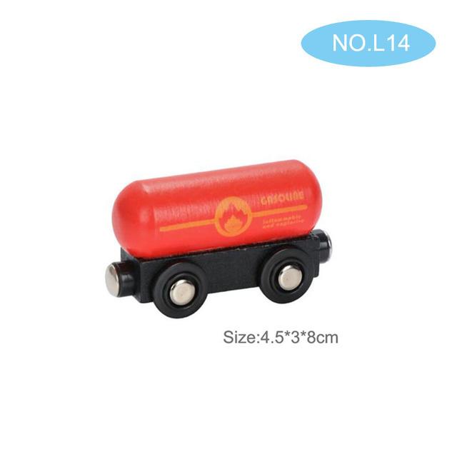 Small Wooden Scene Car Toys Magnetic Train Toy Truck Fit All Kinds Wooden Railway Train Track Children Gifts