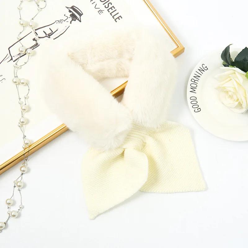 1Pc Scarf Female Winter Korean Version Female Plush Sweet Thickened Warm Autumn And Winter Student Scarf Versatile