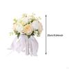 Artificial Roses Bridal Wedding Bouquet 9.8inch Tall Decorative Handmade for Party