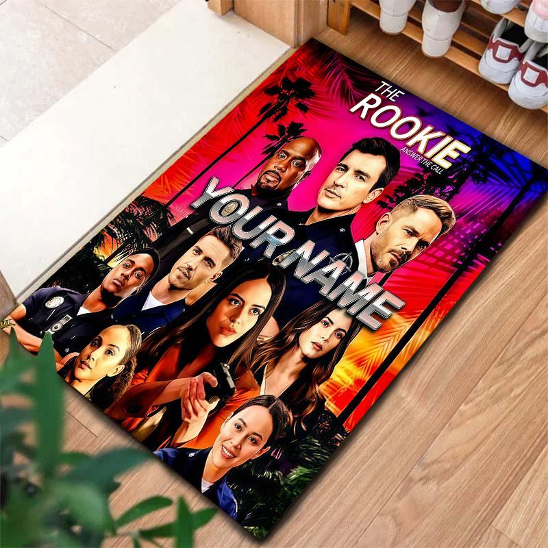 Der Rookie Individueller Name Teppich Teppich für Wohnzimmer Schlafzimmer Zuhause Sofadekoration Kinder Spiel Rutschfeste Bodenmatte