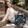 Gothic Skull Crow Pattern Tote Bag Daily Use Shoulder Bag