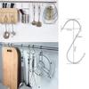 Stainless Steel S Hooks Heavy Duty Multi-Purpose S Shaped Hooks for Kitchen Utensils, Closet Clothes Bathroom Towels Workshop Tools, 3 Sizes Available
