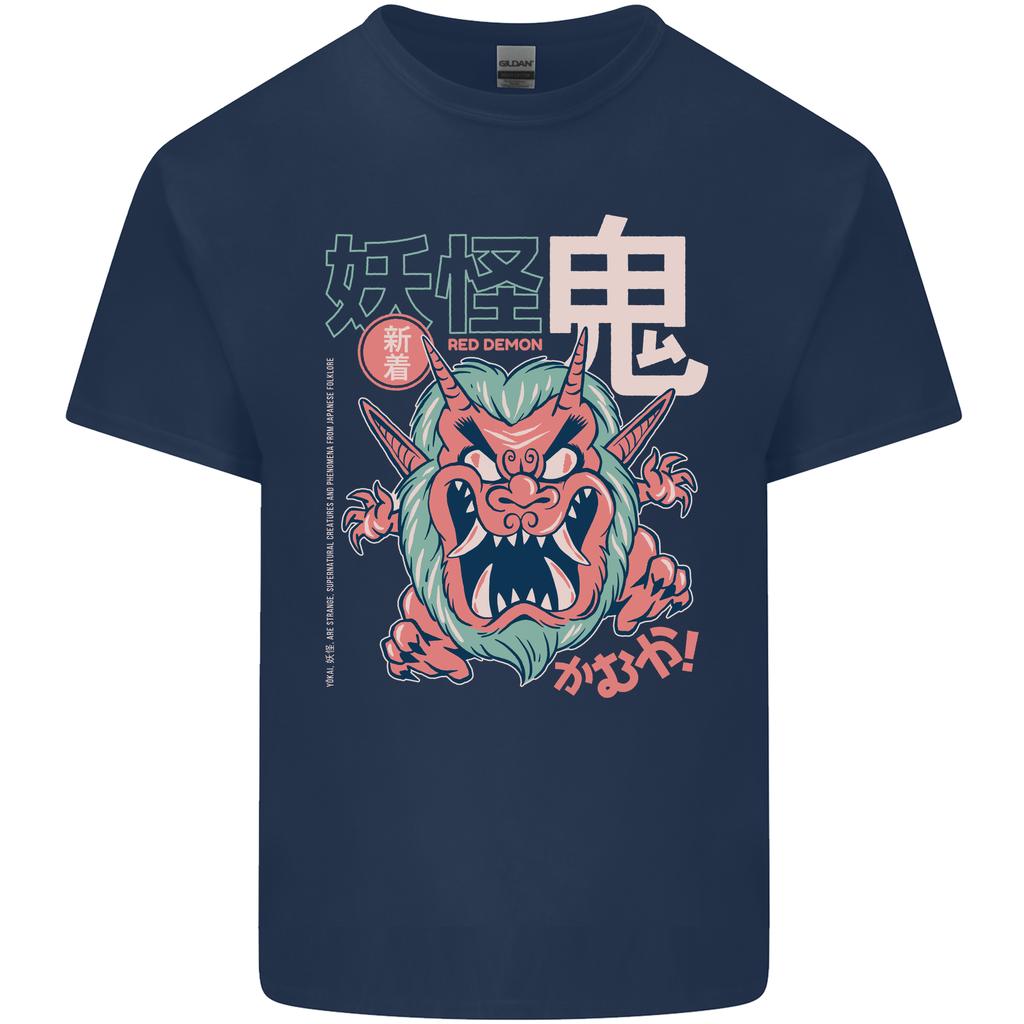 Oni Yokai Japanese Red Demon Unisexs Light Cotton TShirt