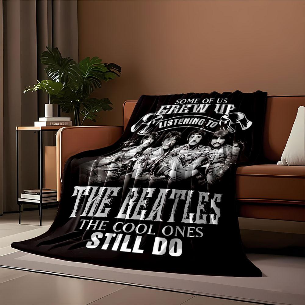 Coperta nostalgica per fan dei Beatles per tutte le stagioni coperta per la pausa pranzo plaid regalo