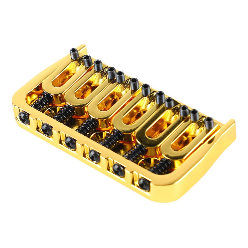 Electric Guitar Fixed Bridge Metal Adjustable Professional Guitar Fixed Bridge Replacement Gold