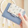 PU Leather  Loose Change Printed Buckle Folding Zipper Student Coin Card