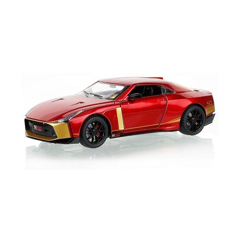 

1/24 Niaasn GTR 50 Alloy Sports Car Model Diecasts Metal Toy Race Car Model Sound and Light Simulation Collection Childrens Gift красный