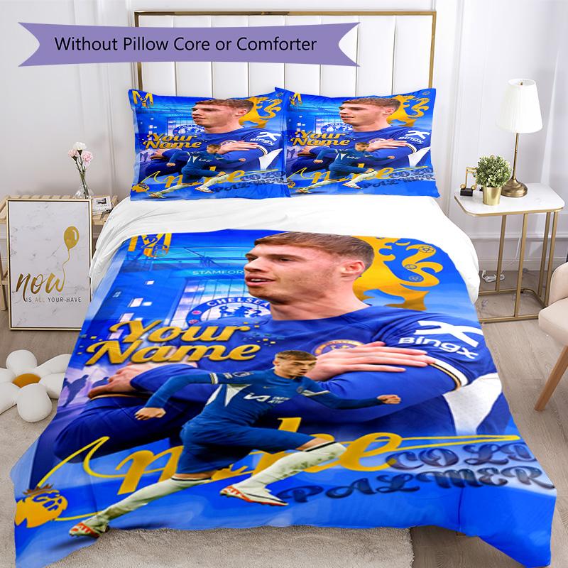 Chelsea Fc Football Player Personalized Name Duvet Cover Set Design for Bedrooms Soft Bedding Bedroom Decor Gift for Festivals
