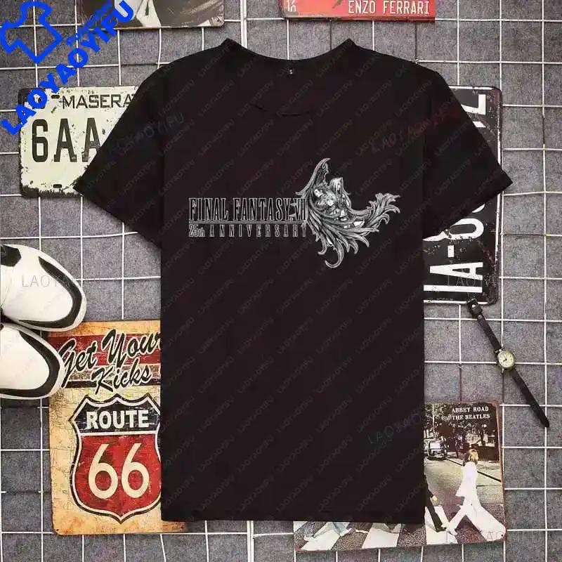 Cloud Strife Final Fantasy T Shirt Black Cloud Vii Ff7 Video Game Tops New Game Shirts Short Sleeve Unisex Graphic T Shirts