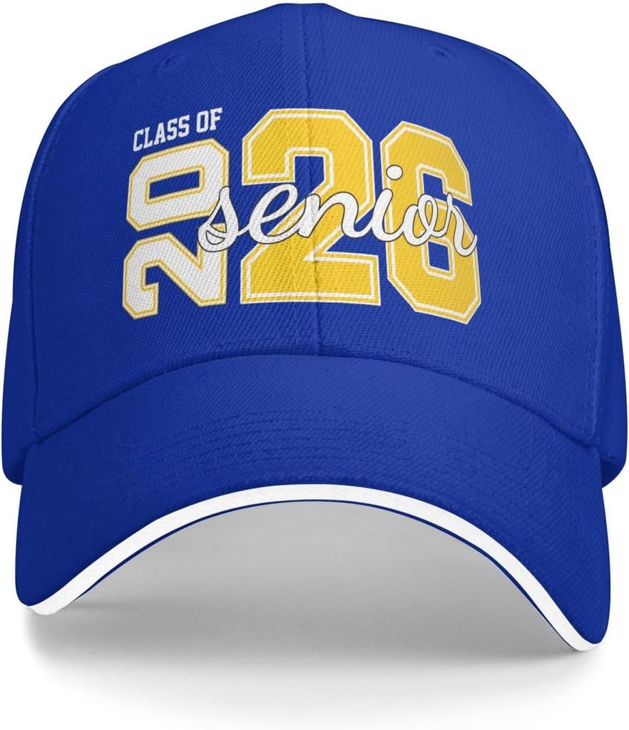 Class of 2026 Senior Graduation Baseball Cap Polyester Casual Adjustable Cap for Adults