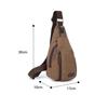 2022 Brandneu Herren Vintage Canvas Leder Umhängetasche Sling Brusttasche Multifunktional Outdoor Kleine Umhängetasche
