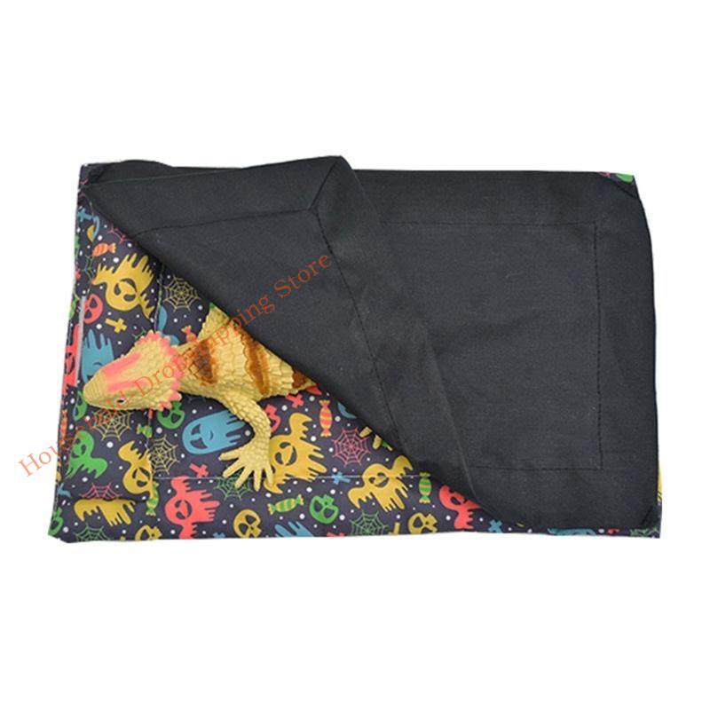 85AD Lizards Cotton Bed For Guinea Pigs Chinchillas Bed with Pillow Blanket Go Out