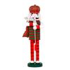 Traditional Red and Green Striped Golf Player Nutcrackers Festives Holiday Decors For Tabletop Mantels Shelf Display
