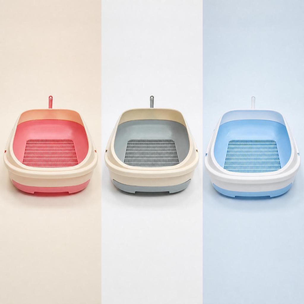 Cat Toilet Low-Maintenance Large Synthetic Litter Box with Sifting Tray