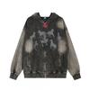 Womens Vintage American Style Horse Print Zip Up Hoodie Loose Casual Couple Sweatshirt