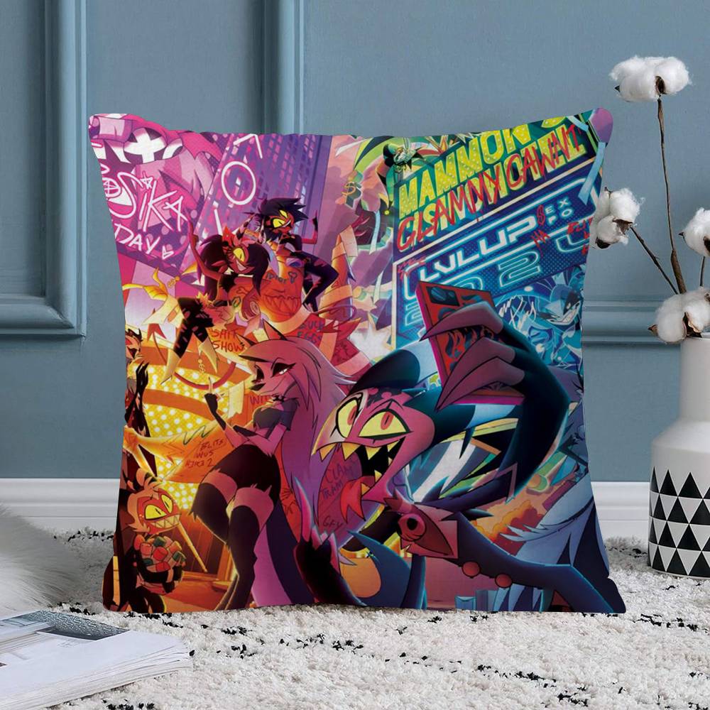 Anime HHazbin HHotel Maple Design Cushion Cover Happy Autumn Harvest Decor Holiday Decorati Pillow Cover