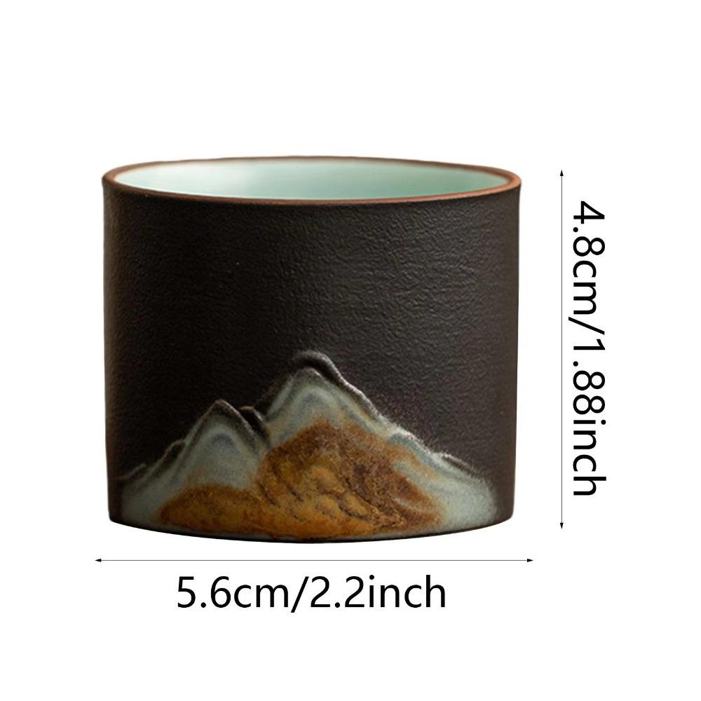 4Pcs/Set 50ml Ceramic Tea Cup Set Ceramic Master Cup Small Drinking Watercup  For Milk