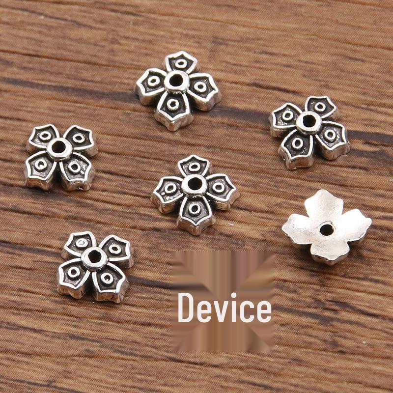 

Античні срібні роздільники-квіти: Багатостильовий, порожнистий дизайн для DIY браслетів та намист