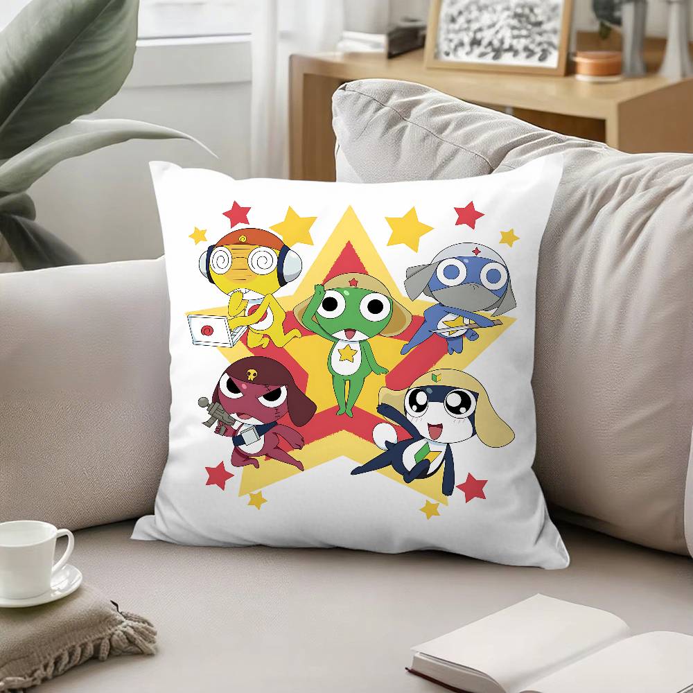 Keroro Sgt. Frog Throw Pillow Covers Pattern Cushion Cover Suitable For Sofa Bedroom Car Pillow Cover