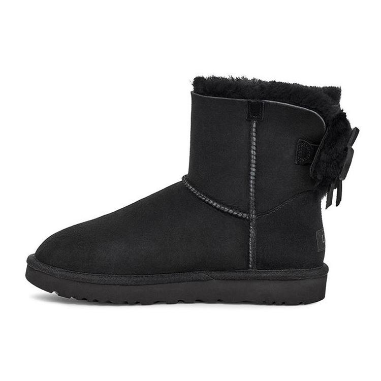 

UGG Classic Dudble Bow Mini Snow Boots Black Women s 1103652-BLK 37