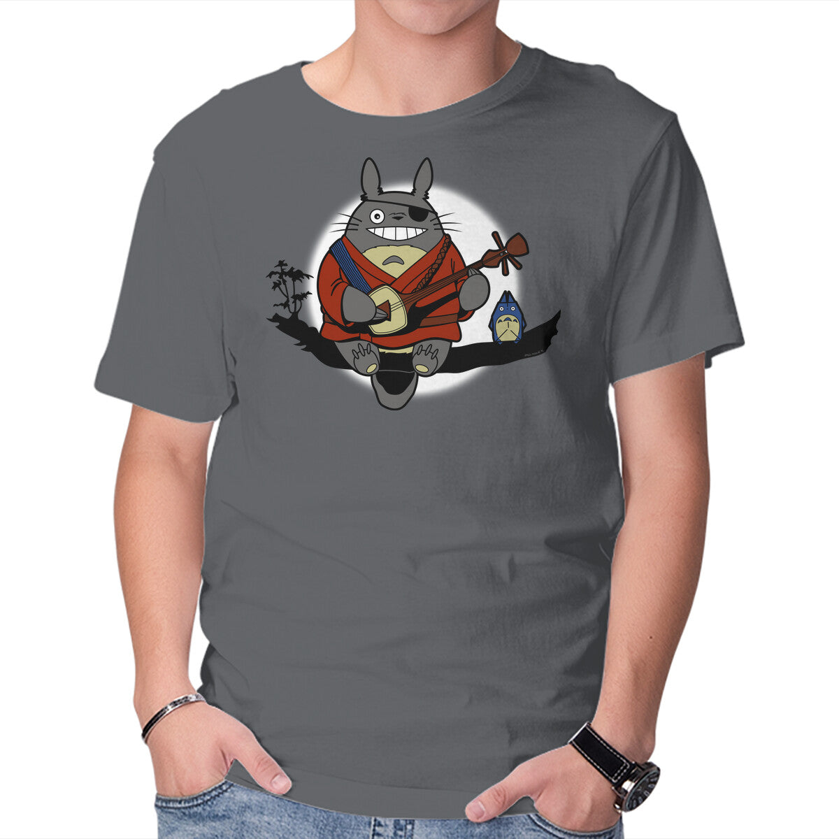 Unisex Crew Neck T-Shirt My Neighbor & The Two Strings Graphic Short Sleeve Casual Tee XXXL