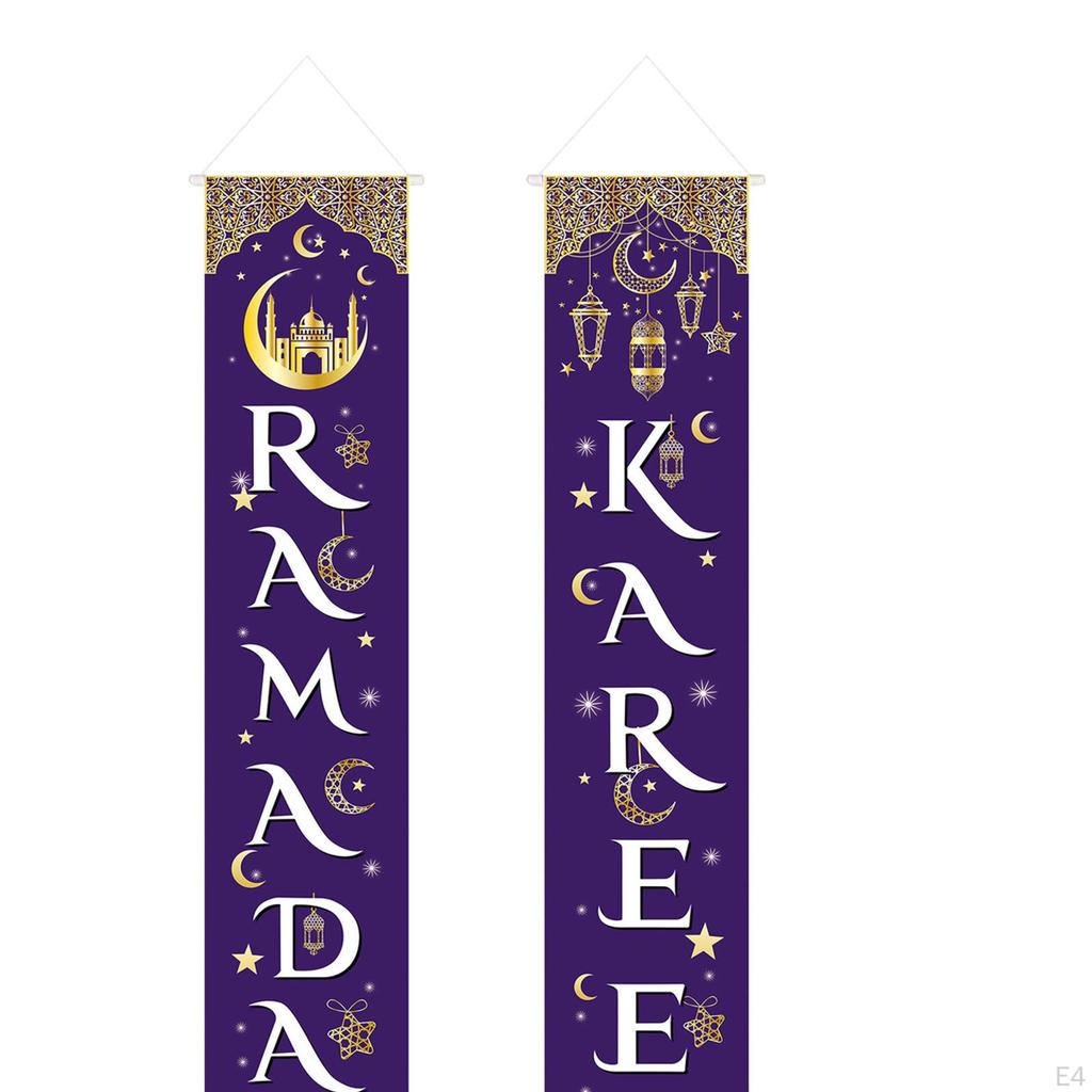 Eid Mubarak Dekorationsbanner-Set für die Haustür, strapazierfähiges Polyestergewebe, arabische Dekorationen, Größe