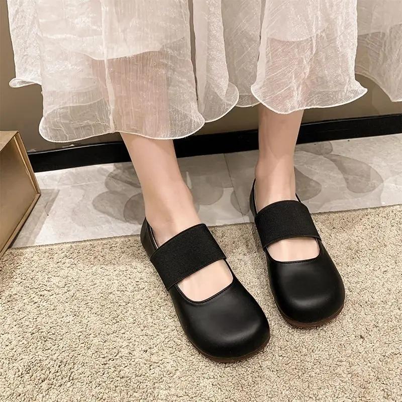 Fashion Moccasins Elastic Strap Shoes for Women Single Elegant Party Low Heel Social Chic Vacation On Offer Quick Delivery Woman Flats