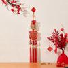 Embroidery New Year Blessing Pendant Red Koi Fish Lucky Hanging Ornaments With Tassels Lucky Bag Spring Festival Wind Chimes
