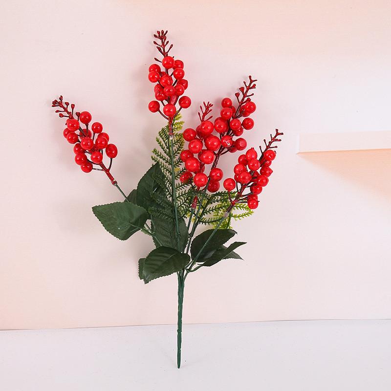 Decorative Flower Christmas Bundle With Christmas Berry For Festive Display Home