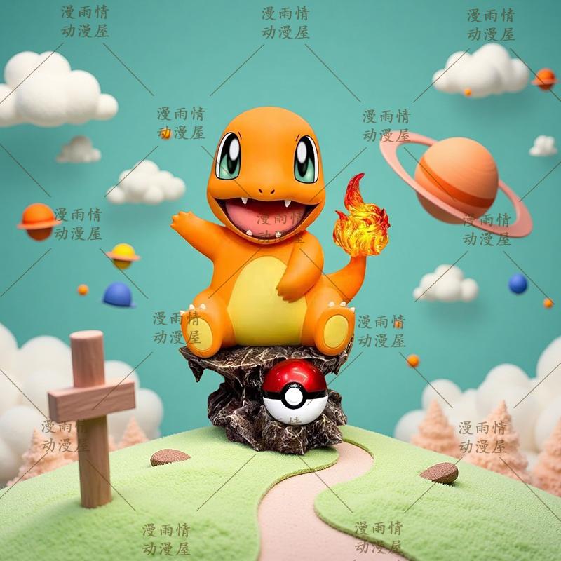 

BKM Pokemon Starter Trio GK Statue Collection - 4-inch Bulbasaur Charmander and Squirtle Anime Figures Collectible PVC Model designed for Fans 10cm-4inch