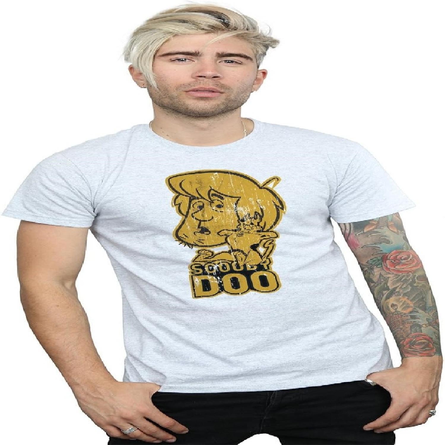 

Мужская футболка Scooby Doo и Шэгги, цвет Sport Grey, размер S S белый
