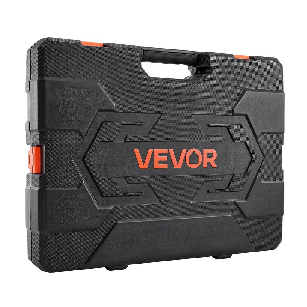 Socket Set, 163 Pieces, 9.5 & 6.4 & 12.7 Mm Drive Socket Tool Set, SAE and Metric, Deep and Standard, Mechanic Tool Kit with Storage Case, Chrome