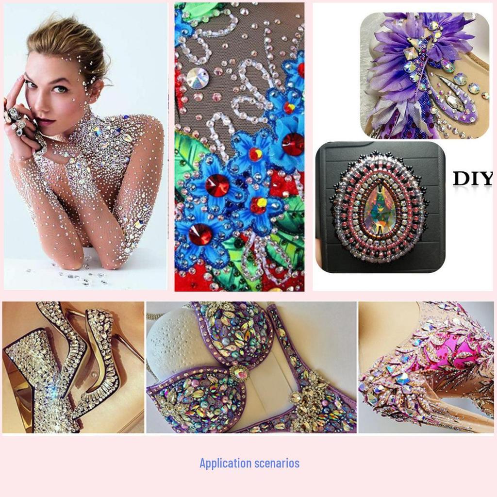 Mixed Color Crystal Buckles - Handmade Double Hole Glass Diamond for DIY Clothing