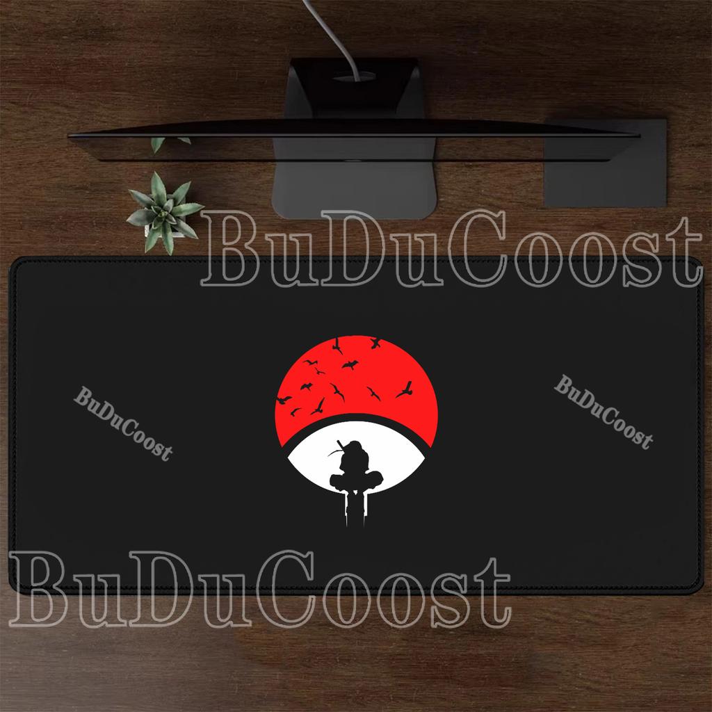 Naruto Uchiha Itachi Mouse Pad Computer XXL Office Accessories Desk Mat Keyboard Anime HD Printing Gaming Non-slip Base Mousepad