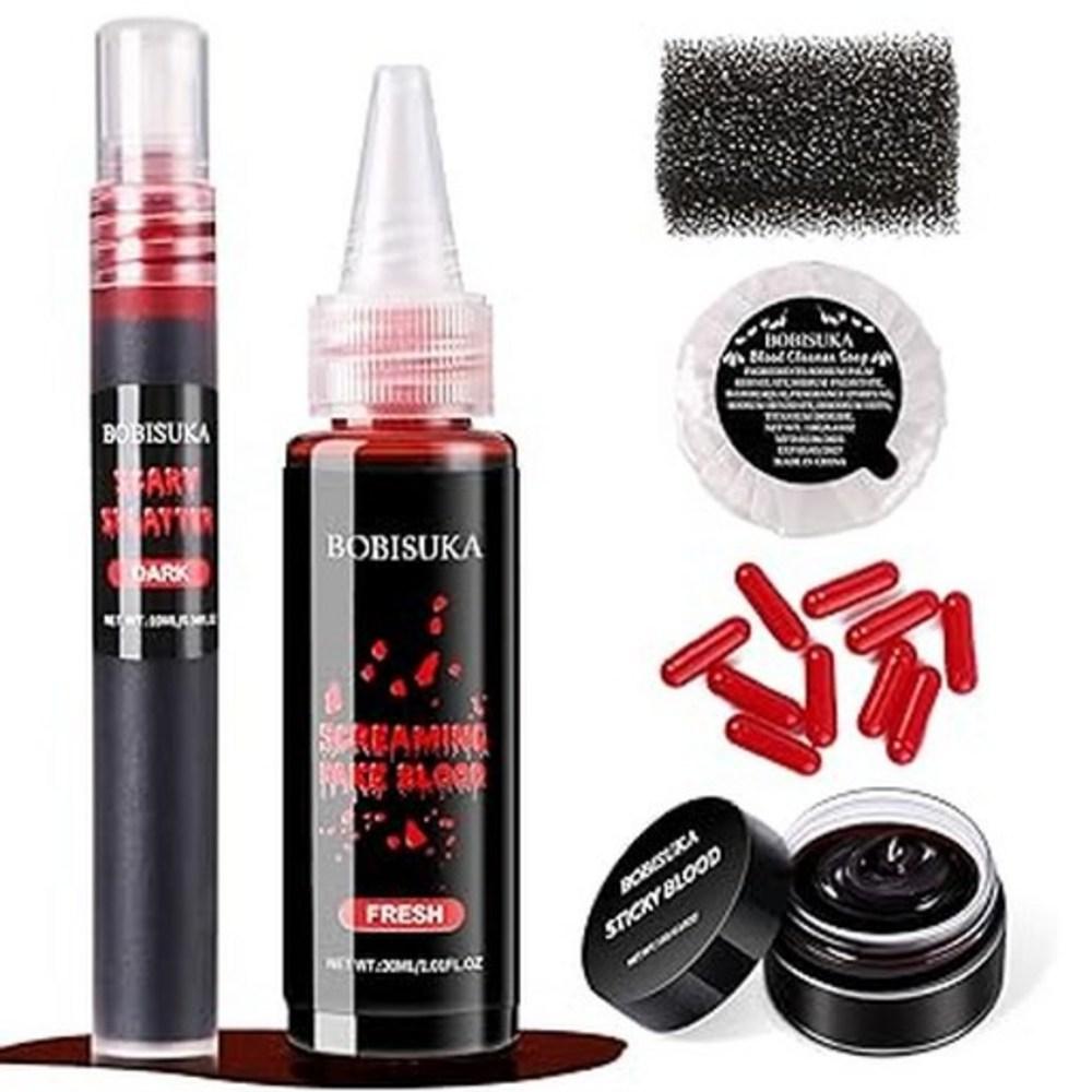 Halloween Artificial Skin SFX Makeup Kit Liquid Spray Solidifying Gel Capsule Sponge Soap Fire Zombie Tum Body Paint 1 pcs