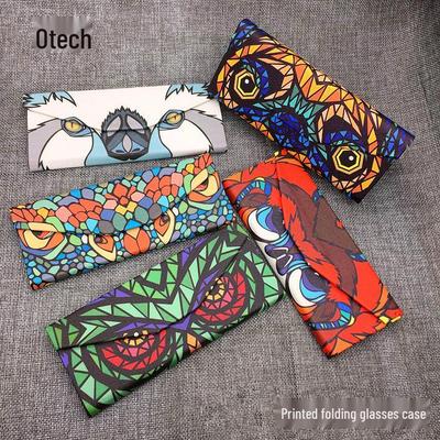 Frog Eye Foldable Animal Print Eyeglass Case for Sunglasses or Prescription Lenses
