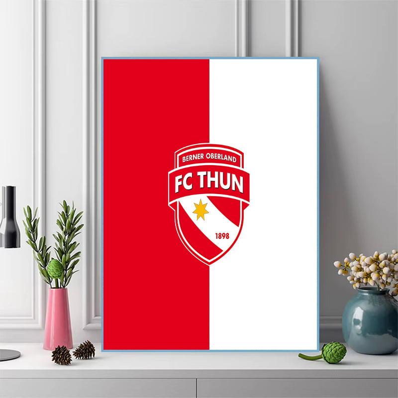 Fc Thun Logo 100% Round Full Drill 5D DIY Diamond Painting Embroidery Cross Stitch Rhinestone Decor