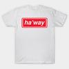Men Black Print T-shirt Ha'Way No-Cut Transfer Paper Print Cotton Tshirt