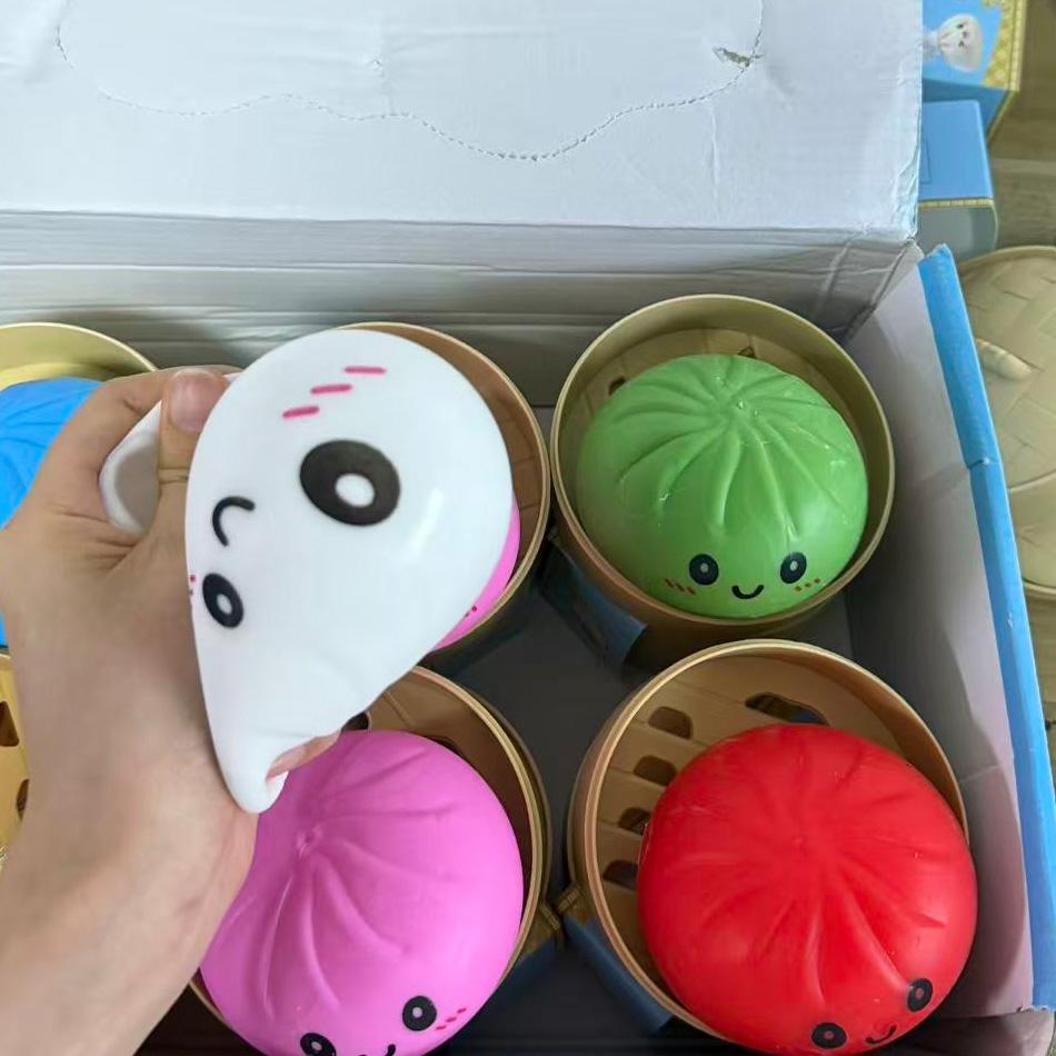 New Colorful Dumpling Squishes Stress Balls Reusable Low Rebound Decompression Toys Dough Ball Unique Home Decoration Gifts