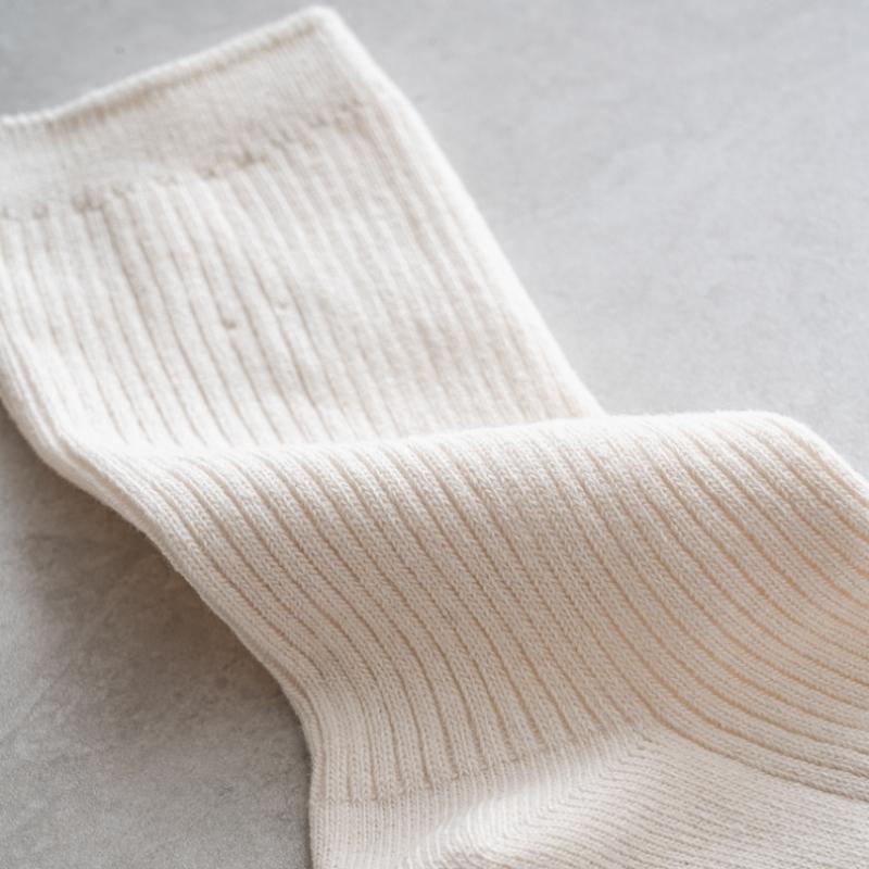 Monfoot Dámske rebrované ponožky s dlhým lemom Slonová kosť