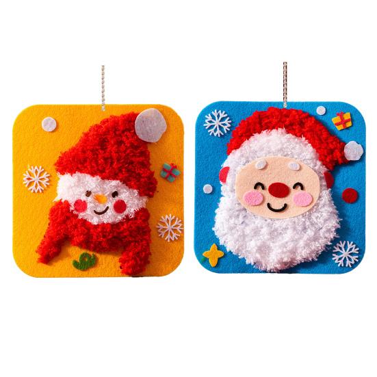 DIY Christmas Embroidery Kit for Beginners Cute Santa/Stocking/Gingerbread Sewing Projects Xmas