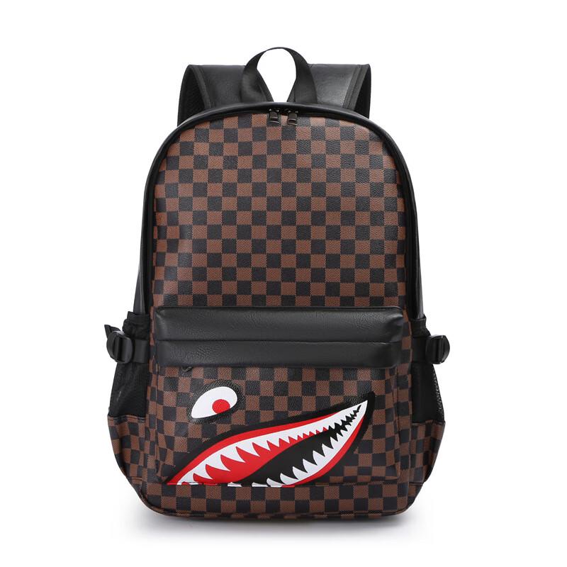 Li Shen Men s Casual Plaid Laptop Backpack