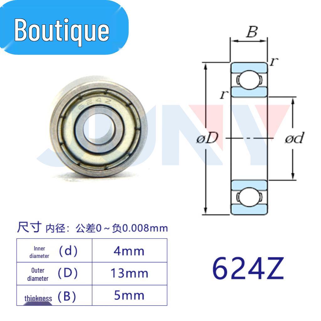 High-Speed Miniature Bearings 623-629 for Toys and Motors (ZZ/RS)
