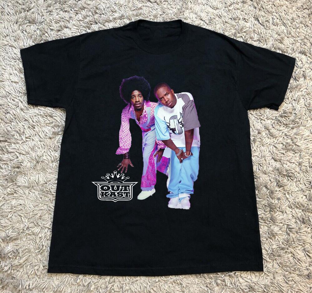NEW Rare OUTKAST Band Short Sleeve Black Gift Fan All Size T-Shirt AH14