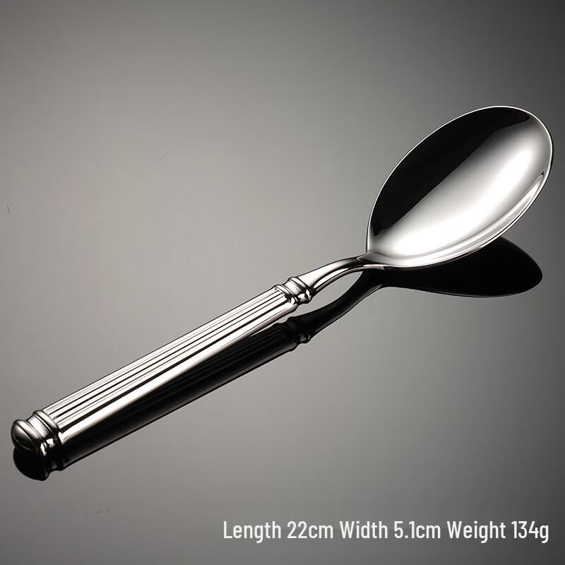 Qianxing Forged 304 Stainless Steel Roman Pillar Serving Spoons Set