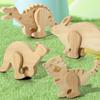 Wooden Children Can Walk Inertia Fun Animal Baby Early Education Puzzle Dinosaur Fun Animal Building Block Toy