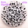 New Jewelry Resin Spacer Beads Ball Mixed Evil Eye Pattern About 50pcs 8mm( 5/16") Dia, Hole: Approx 2.0mm
