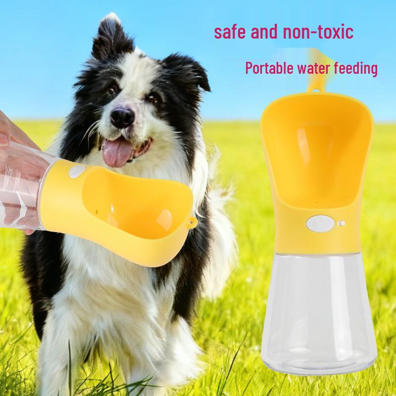 

Portable Outdoor Pet Water Bottle for Dogs - Travel Companion Cup 500ml жёлтый